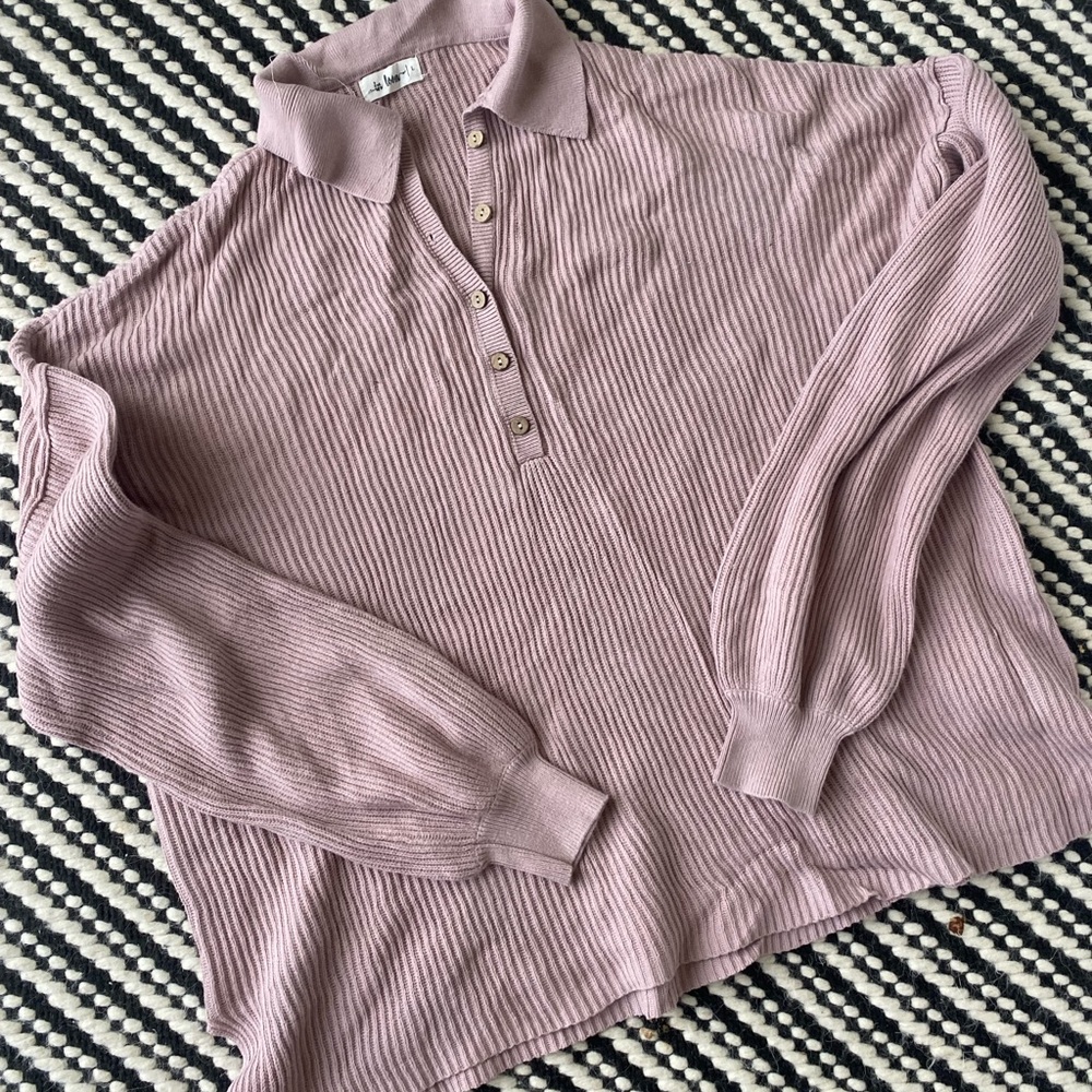 Oversized sweater and knit pant set